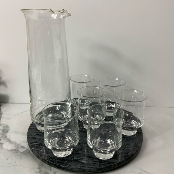 VINTAGE MCM SASAKI Crystal glass martini set - Picture 1 of 6